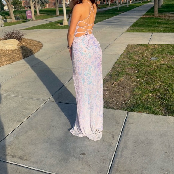 Formal dress- Laced Up Mermaid - Picture 2 of 3